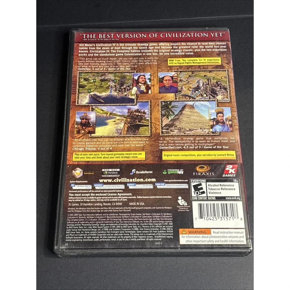 Sid Meier's Civilization IV: The Complete Edition (PC, 2009)